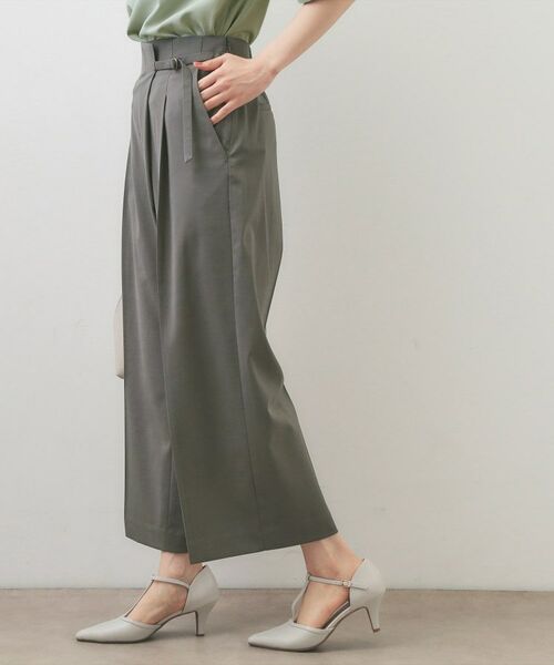 index / インデックス ショート・ハーフ・半端丈パンツ | セットアップ対応 ラップストレートパンツ【洗濯機OK/接触冷感/吸水速乾/イージーアイロン】 | 詳細1