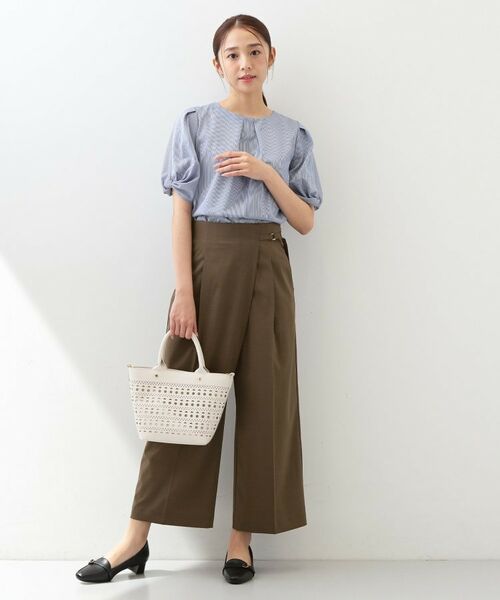 index / インデックス ショート・ハーフ・半端丈パンツ | セットアップ対応 ラップストレートパンツ【洗濯機OK/接触冷感/吸水速乾/イージーアイロン】 | 詳細11