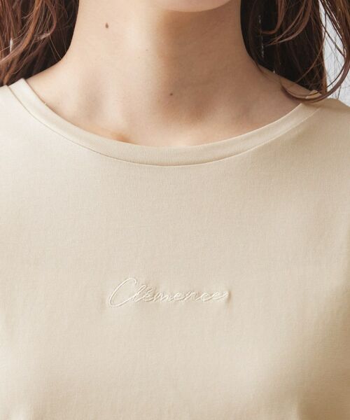 index / インデックス Tシャツ | ロゴ刺繍レースヘムTシャツ【洗濯機OK/接触冷感/UVケア】 | 詳細16