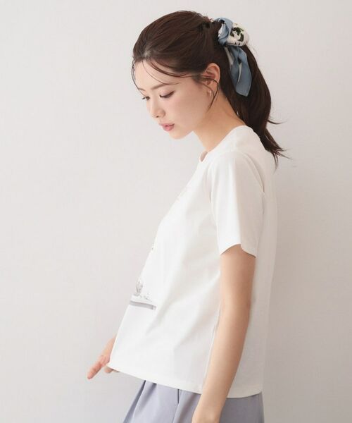 index / インデックス Tシャツ | フラワー転写プリントTシャツ【洗濯機OK／接触冷感／UVケア】 | 詳細1