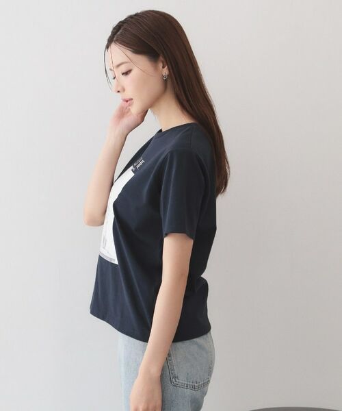 index / インデックス Tシャツ | フラワー転写プリントTシャツ【洗濯機OK／接触冷感／UVケア】 | 詳細14