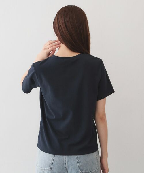 index / インデックス Tシャツ | フラワー転写プリントTシャツ【洗濯機OK／接触冷感／UVケア】 | 詳細15