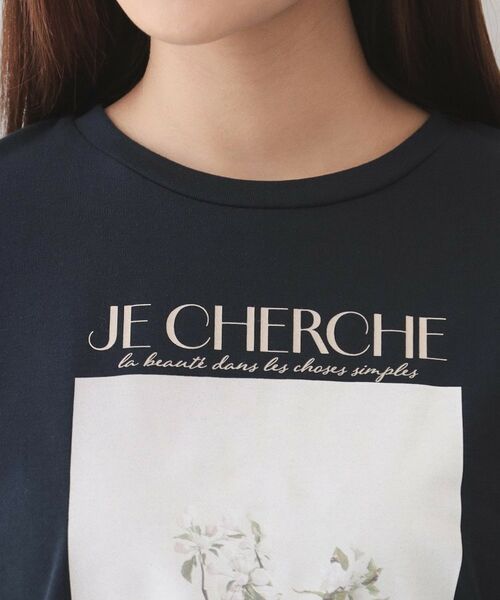 index / インデックス Tシャツ | フラワー転写プリントTシャツ【洗濯機OK／接触冷感／UVケア】 | 詳細16