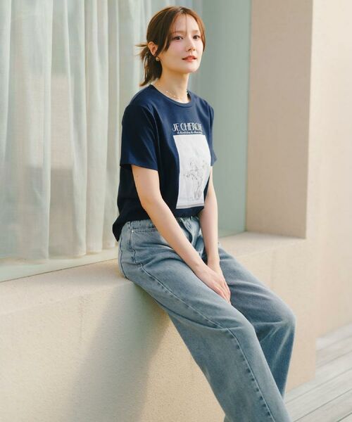index / インデックス Tシャツ | 【UV】フラワープリントTシャツ≪洗濯機OK/接触冷感≫ | 詳細19