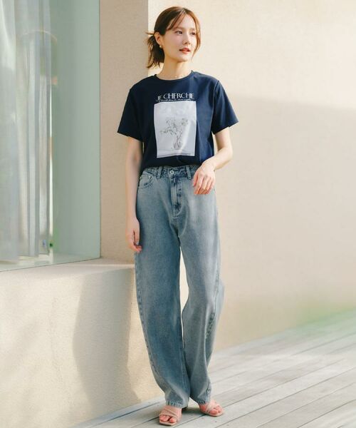 index / インデックス Tシャツ | 【UV】フラワープリントTシャツ≪洗濯機OK/接触冷感≫ | 詳細20