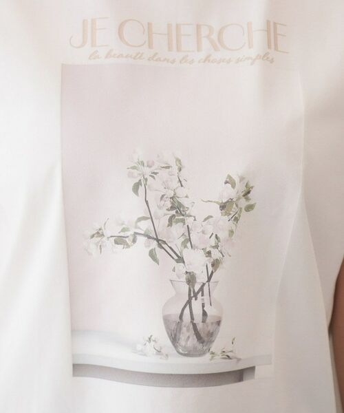 index / インデックス Tシャツ | フラワー転写プリントTシャツ【洗濯機OK／接触冷感／UVケア】 | 詳細4