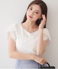 index / インデックス カットソー | 【接触冷感／UVケア】ハートネックレースレイヤードトップス《洗濯機OK／5col》