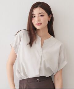 index / インデックス シャツ・ブラウス | 【接触冷感／吸水速乾】タックスキッパーブラウス《防シワ／イージーアイロン／洗濯機OK／9col》