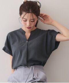 index / インデックス シャツ・ブラウス | 【接触冷感／吸水速乾】タックスキッパーブラウス《防シワ／イージーアイロン／洗濯機OK／9col》