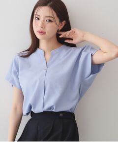index / インデックス シャツ・ブラウス | 【接触冷感／吸水速乾】タックスキッパーブラウス《防シワ／イージーアイロン／洗濯機OK／9col》