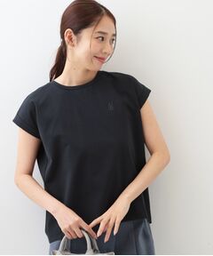 index / インデックス カットソー | ワンポイント刺繍ターンバックTシャツ【洗濯機OK／接触冷感／UVケア】
