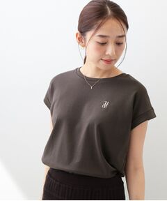 index / インデックス カットソー | ワンポイント刺繍ターンバックTシャツ【洗濯機OK／接触冷感／UVケア】