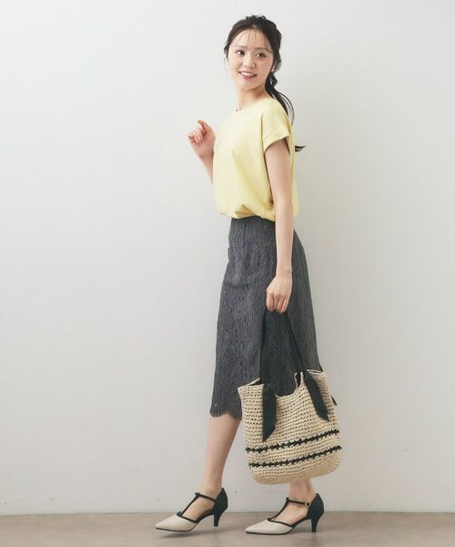index / インデックス カットソー | ワンポイント刺繍ターンバックTシャツ【洗濯機OK/接触冷感/UVケア】 | 詳細11