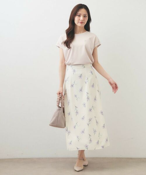 index / インデックス カットソー | ワンポイント刺繍ターンバックTシャツ【洗濯機OK/接触冷感/UVケア】 | 詳細14