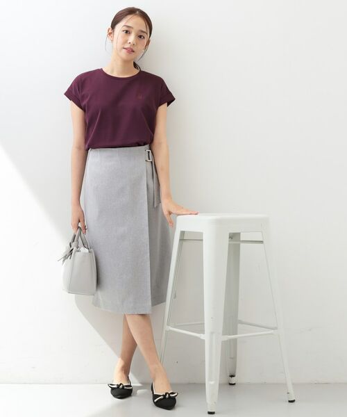 index / インデックス カットソー | ワンポイント刺繍ターンバックTシャツ【洗濯機OK/接触冷感/UVケア】 | 詳細18