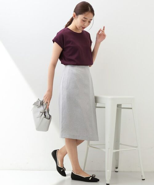 index / インデックス カットソー | ワンポイント刺繍ターンバックTシャツ【洗濯機OK/接触冷感/UVケア】 | 詳細19