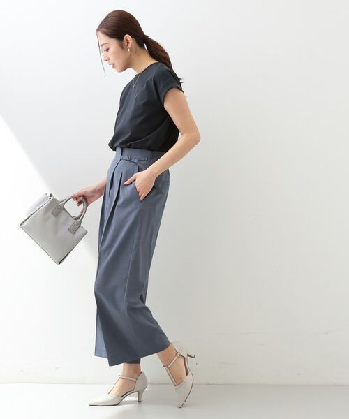 index / インデックス カットソー | ワンポイント刺繍ターンバックTシャツ【洗濯機OK/接触冷感/UVケア】 | 詳細22