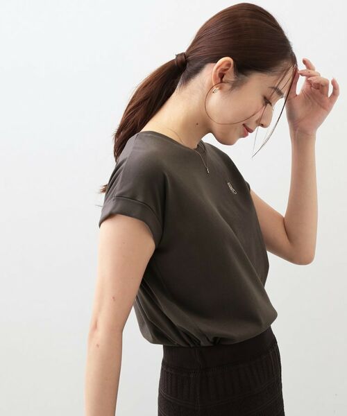 index / インデックス カットソー | ワンポイント刺繍ターンバックTシャツ【洗濯機OK/接触冷感/UVケア】 | 詳細25