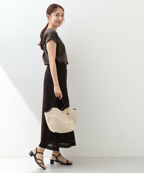 index / インデックス カットソー | ワンポイント刺繍ターンバックTシャツ【洗濯機OK/接触冷感/UVケア】 | 詳細26