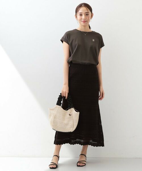 index / インデックス カットソー | ワンポイント刺繍ターンバックTシャツ【洗濯機OK/接触冷感/UVケア】 | 詳細27