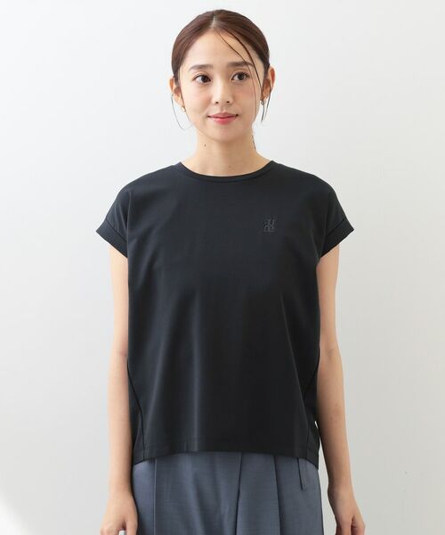 index / インデックス カットソー | ワンポイント刺繍ターンバックTシャツ【洗濯機OK/接触冷感/UVケア】 | 詳細29