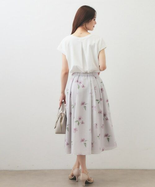 index / インデックス カットソー | ワンポイント刺繍ターンバックTシャツ【洗濯機OK/接触冷感/UVケア】 | 詳細3