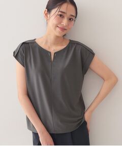 index / インデックス カットソー | エスパンディキーネックフレンチ【洗濯機OK／接触冷感】
