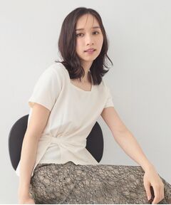 index / インデックス カットソー | カットミラノスクエアリボントップス【洗濯機OK／接触冷感／UVケア】
