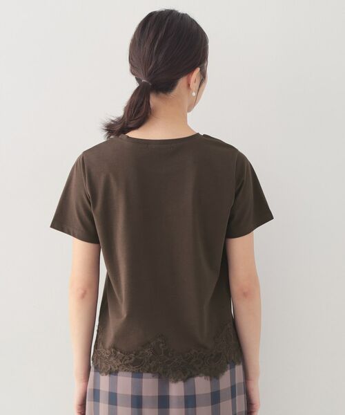 index / インデックス Tシャツ | レースヘムロゴTシャツ【洗濯機OK/接触冷感/UVケア】 | 詳細19