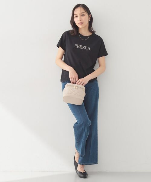 index / インデックス Tシャツ | レースヘムロゴTシャツ【洗濯機OK/接触冷感/UVケア】 | 詳細6