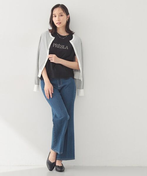 index / インデックス Tシャツ | レースヘムロゴTシャツ【洗濯機OK/接触冷感/UVケア】 | 詳細7