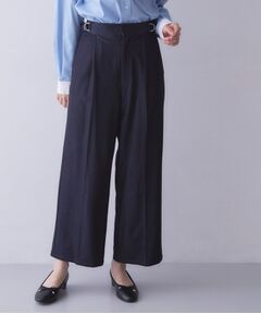 index / インデックス パンツ | シャンブレーサイドタブワイドパンツ【洗濯機OK】