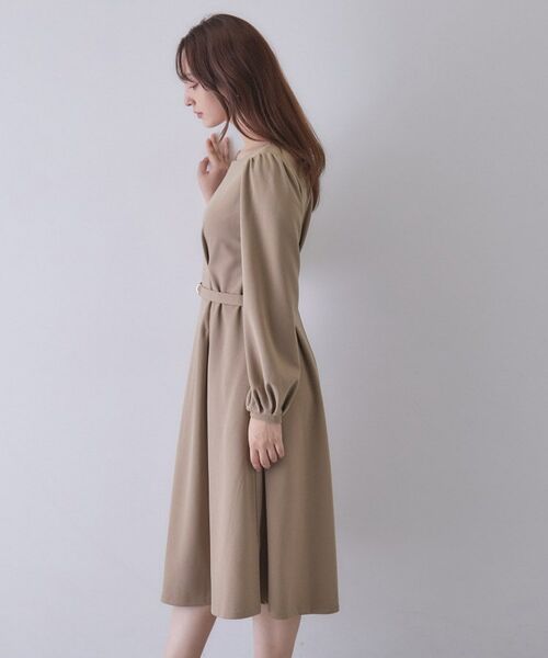 index / インデックス ロング・マキシ丈ワンピース | カットジョーゼットフロントフェイクパールワンピース【洗濯機OK/イージーアイロン/防シワ/ストレッチ】 | 詳細23