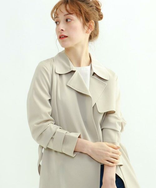 セール ハンドウォッシュ サッシュベルト付きプレーントレンチコート トレンチコート Indivi インディヴィ ファッション通販 タカシマヤファッションスクエア