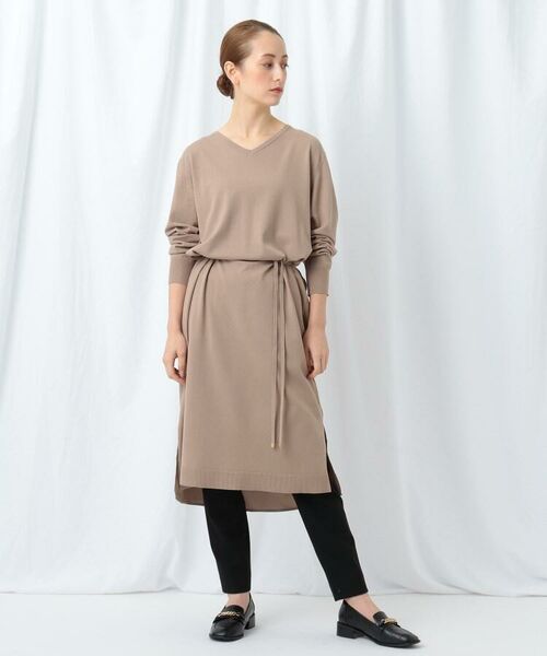 セール L Web限定 ハンドウォッシュ バックシャンナローワンピース ミニ丈 ひざ丈ワンピース Indivi インディヴィ ファッション通販 タカシマヤファッションスクエア
