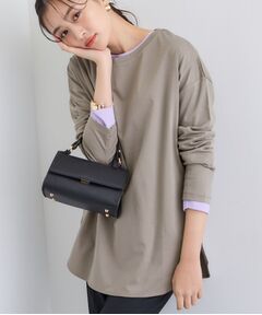 INDIVI / インディヴィ カットソー | 【洗える／コットン100％】ラウンドヘムシンプルカットソー