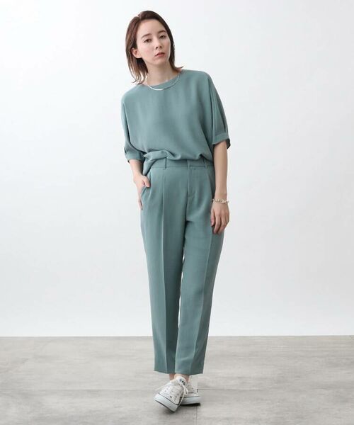 こなれsetup 洗える エフォートレス タックテーパードパンツ パンツ Indivi インディヴィ ファッション通販 タカシマヤファッション スクエア