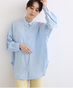 INDIVI / インディヴィ シャツ・ブラウス | 【ビタミンE配合素材〈再生繊維(セルロース)〉/UVケア】セミオーバーブラウス