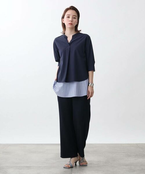 セール 洗える レイヤード風キーネックオーバーブラウス シャツ ブラウス Indivi インディヴィ ファッション通販 タカシマヤ ファッションスクエア