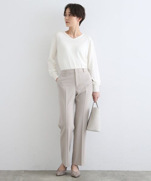 INDIVI / インディヴィ パンツ | 【洗える/日本製】ストレッチタックテーパードパンツ | 詳細29