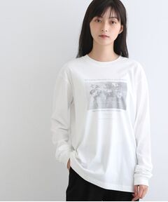 【LIFE】オーガニック メッセージロゴロングTシャツ