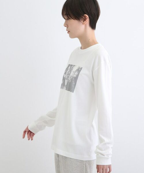 INDIVI / インディヴィ カットソー | 【LIFE】メッセージプリント ロングTシャツ | 詳細3