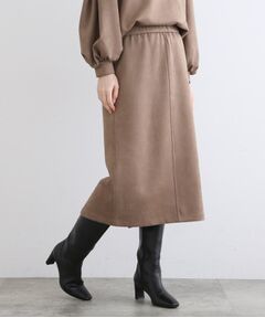 INDIVI / インディヴィ スカート | 【SETUP可能】スエードライク ストレートスカート