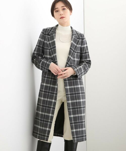 INDIVI / インディヴィ その他アウター | 【定番人気!/名品コート/日本製】ウール100%チェスターコート(ダークグレー(713))
