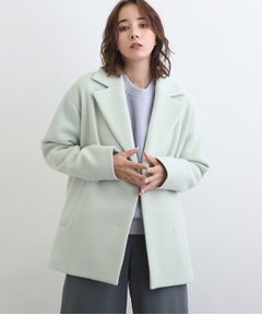 超美品！　INDIVI　ブルー　テーラーコート　size12