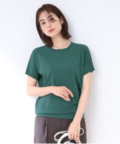 ◆【新色登場！/きれいめ派ニットT/洗える】フレンチスリーブ Tシャツライクサマーニット
