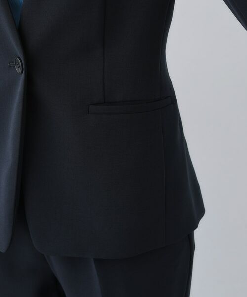 INDIVI / インディヴィ テーラードジャケット | 【定番スーツ／UVケア／洗える】ウール調ノーカラージャケット | 詳細30