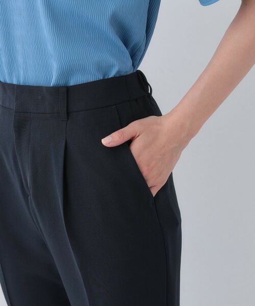 INDIVI / インディヴィ パンツ | 【定番スーツ/UVケア/洗える】ウール調タックテーパードパンツ | 詳細30