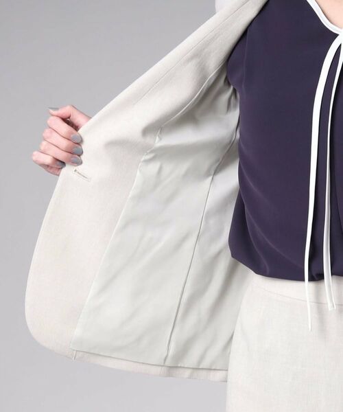 INDIVI / インディヴィ テーラードジャケット | 【洗える/日本製】麻調テーラードジャケット | 詳細10