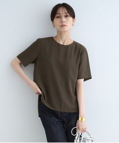 【洗える/SETUP可能】シンプルTシャツライクブラウス